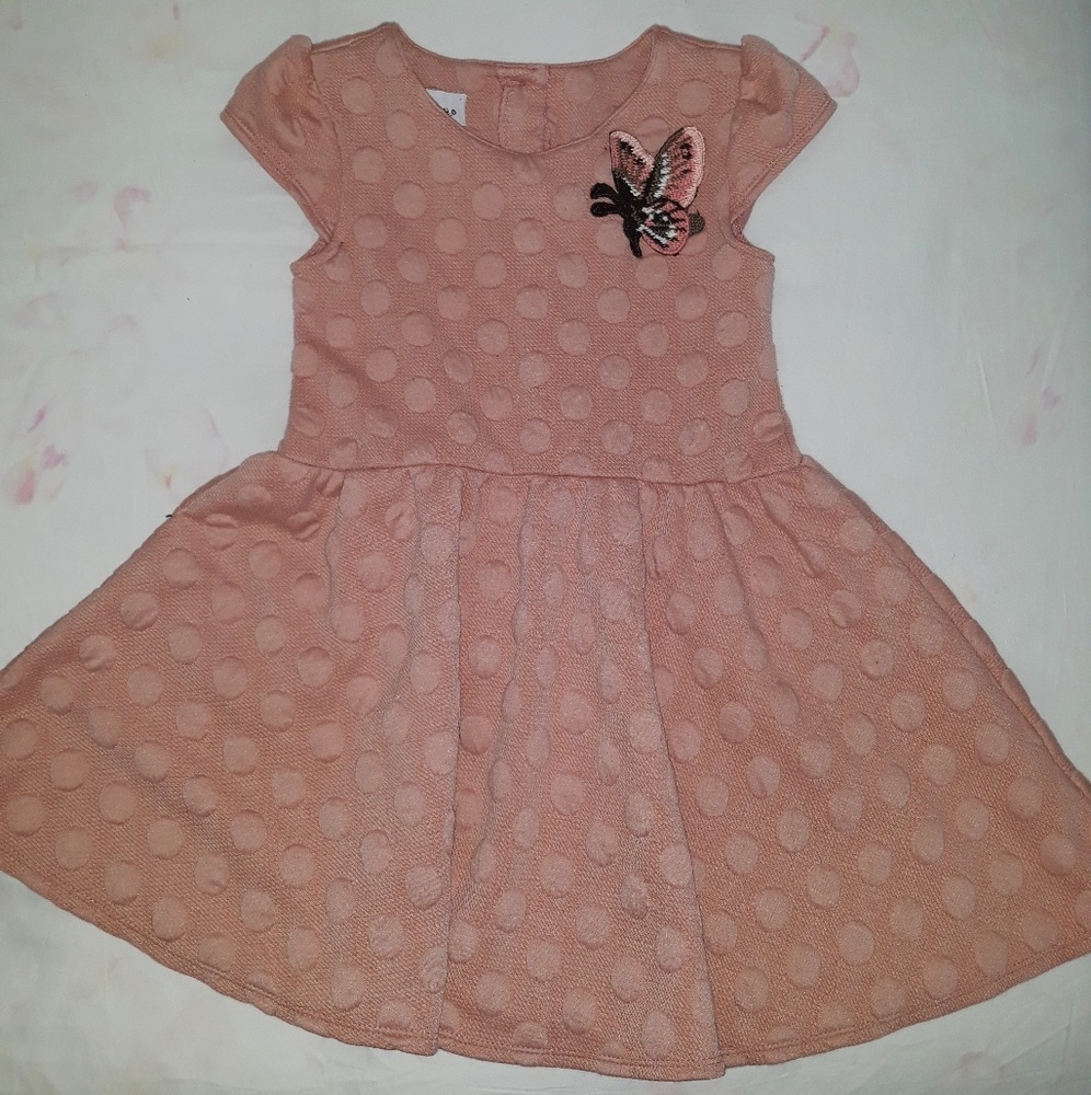 Pippa & Julie Blush Polka Dot Dress
